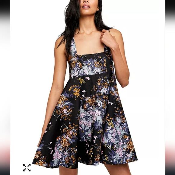 Free People Let The Sunshine In Print Cotton Dress - Picture 10 of 10